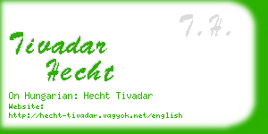 tivadar hecht business card